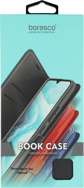 Изображение товара Чехол-книжка BoraSCO Tecno Spark 30C / 73720 (черный)