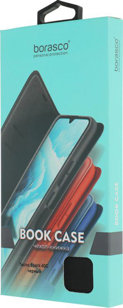 Изображение товара Чехол-книжка BoraSCO Tecno Spark 40C / 75395 (черный)