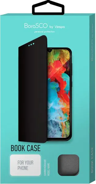 Изображение товара Чехол-книжка BoraSCO Tecno Camon 18/18P / 40961 (черный)