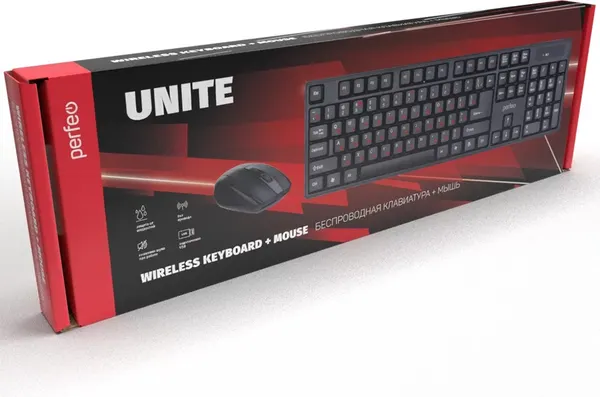 Изображение товара Комплект клавиатура и мышь Perfeo Unite PF_A4786