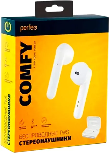 Изображение товара Беспроводные наушники Perfeo Comfy PF_B4851 (белый)