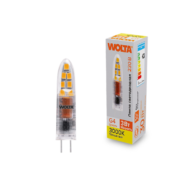 Изображение товара Лампа Wolta WSTD-JC-220V3W3KG4-P