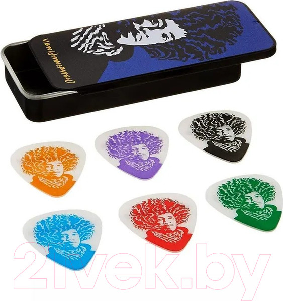Изображение товара Набор медиаторов Dunlop Manufacturing Jimi Hendrix by John Van Hamersveld Heavy JVHPT04H
