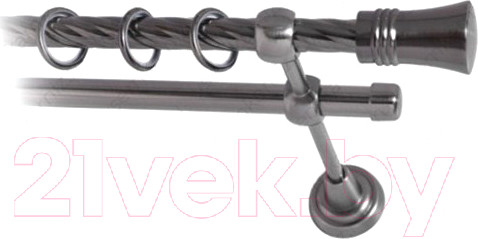 Изображение товара Карниз для штор Lm Decor Гиро 071 2р витой (антрацит, 1.8м)