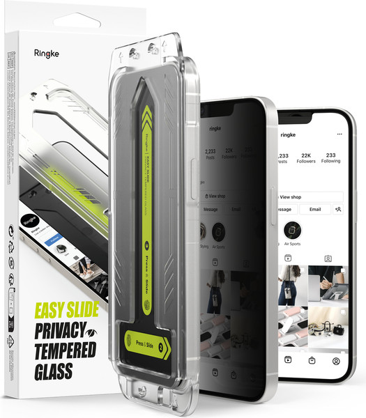 Изображение товара Набор защитных стекол для телефона Ringke Easy Slide Privacy для iPhone 17e/16e/14/13 Pro/13 (2шт)
