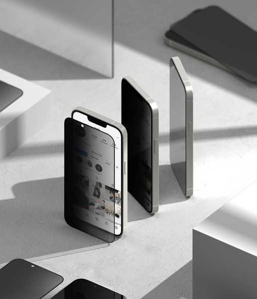 Изображение товара Набор защитных стекол для телефона Ringke Easy Slide Privacy для iPhone 17e/16e/14/13 Pro/13 (2шт)