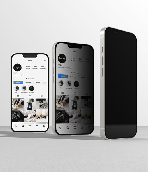 Изображение товара Набор защитных стекол для телефона Ringke Easy Slide Privacy для iPhone 17e/16e/14/13 Pro/13 (2шт)