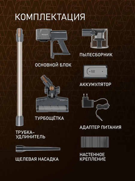 Изображение товара Вертикальный пылесос Weissgauff V24 BLDC 400 Graphite Turbo