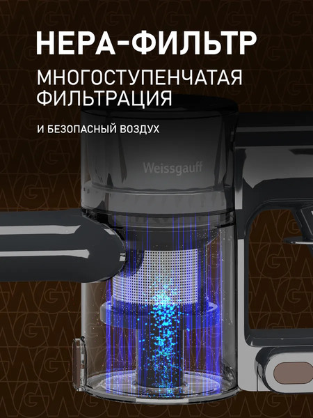 Изображение товара Вертикальный пылесос Weissgauff V24 BLDC 400 Graphite Turbo
