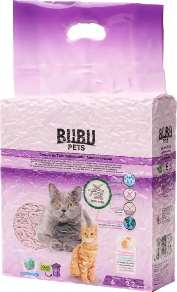 Изображение товара Наполнитель для туалета Bubu Pets Tofu Lavender (2.2кг/6л)