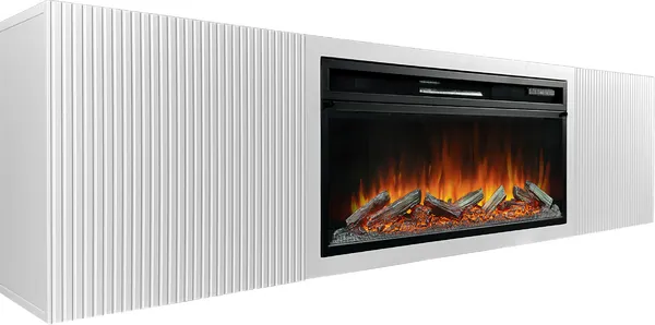 Изображение товара Каминокомплект Смолком Sanremo Vision 42 Log Led (бьянко белый)