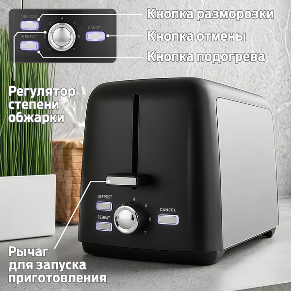 Изображение товара Тостер Holt HT-ET-007