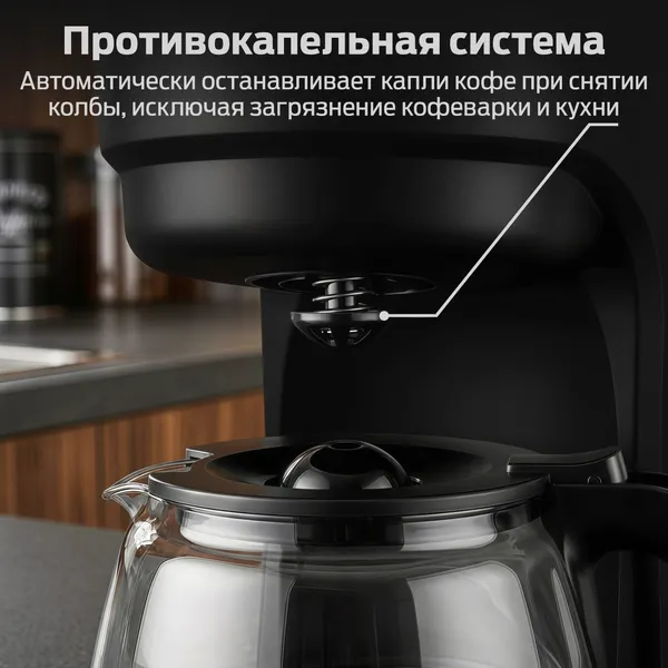 Изображение товара Капельная кофеварка Holt HT-CM-012