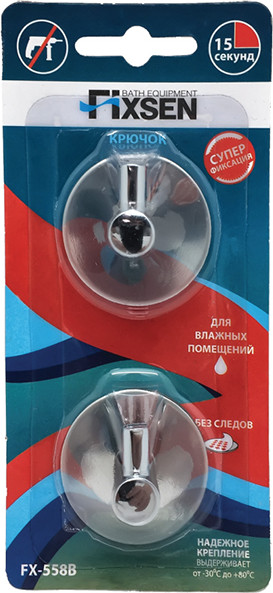 Изображение товара Крючок для ванной Fixsen FX-558B (2шт)