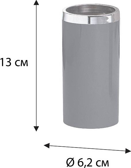Изображение товара Стакан для зубной щетки Fixsen Round Gray FX-453-3