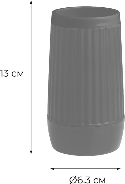 Изображение товара Стакан для зубной щетки и пасты Fixsen Bora Black FX-492-3
