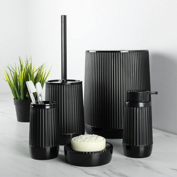 Изображение товара Стакан для зубной щетки и пасты Fixsen Bora Black FX-492-3