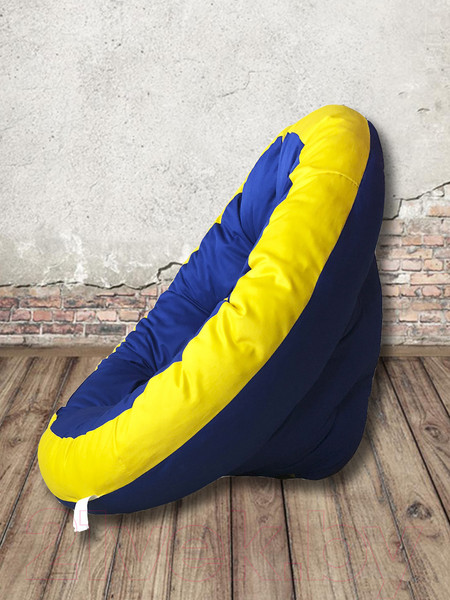 Изображение товара Бескаркасное кресло-трансформер Angellini 9с0013тр (L, синий/желтый)