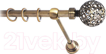 Изображение товара Карниз для штор Lm Decor Ажур 095 1р гладкий (антик, 3.2м)