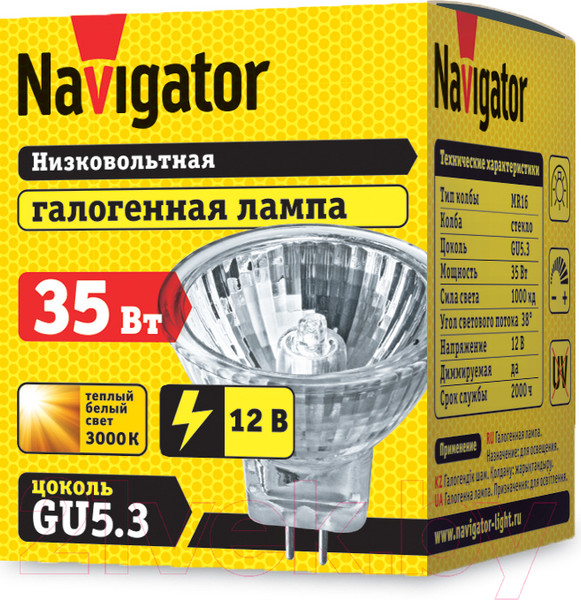 Изображение товара Лампа Navigator 94 223 MR11 35W GU5.3 230V 2000h
