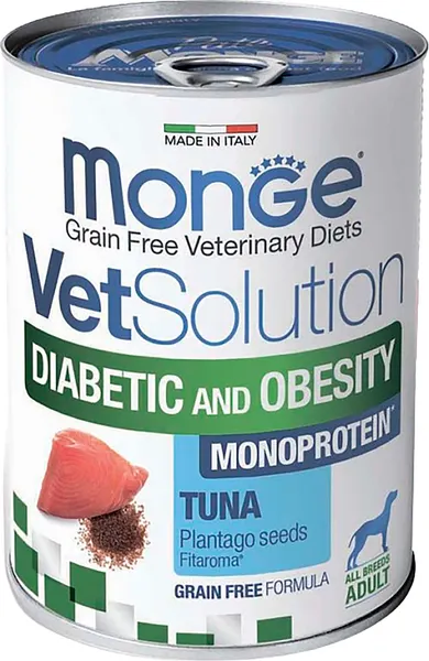Сухой ветеринарный корм для собак Monge VetSolution Dog Diabetic and Obesity (400г)