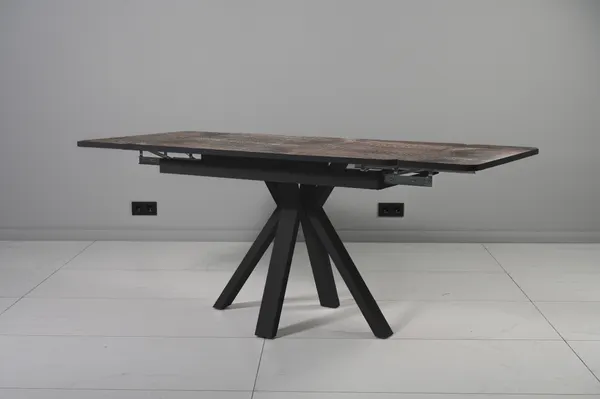 Изображение товара Обеденный стол Мир стульев Саен 29 1 20х80/30x30 (черный муар/сосна пандероса/черный)