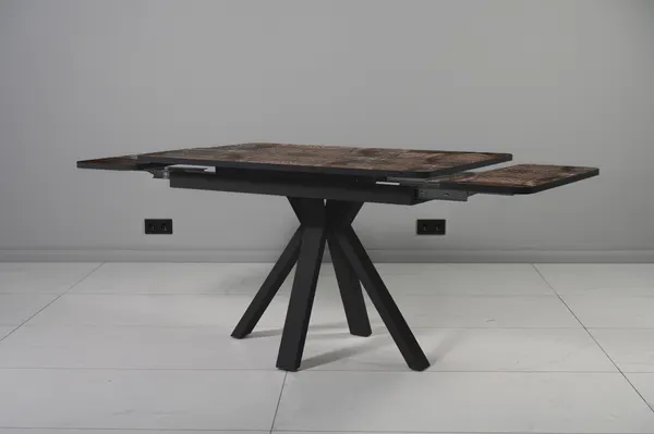 Изображение товара Обеденный стол Мир стульев Саен 29 1 20х80/30x30 (черный муар/сосна пандероса/черный)