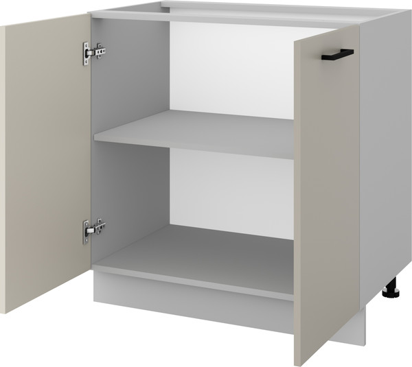 Изображение товара Шкаф-стол кухонный Anrex Alesia 2D/80 F1 (серый/глиняный серый)