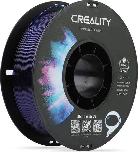 Изображение товара Пластик для 3D-печати Creality Petg-Cr 3301030036 (1кг, прозрачно-синий)