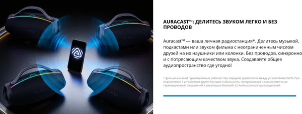 Изображение товара Портативная колонка Sven PS-399 (черный)