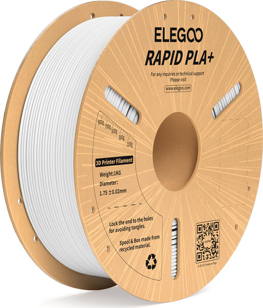 Изображение товара Пластик для 3D-печати Elegoo Pla+ Rapid 50.203.0115 (1кг, белый)