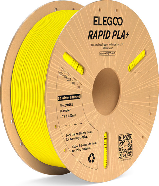 Изображение товара Пластик для 3D-печати Elegoo Pla+ Rapid 50.203.0121 (1кг, желтый)