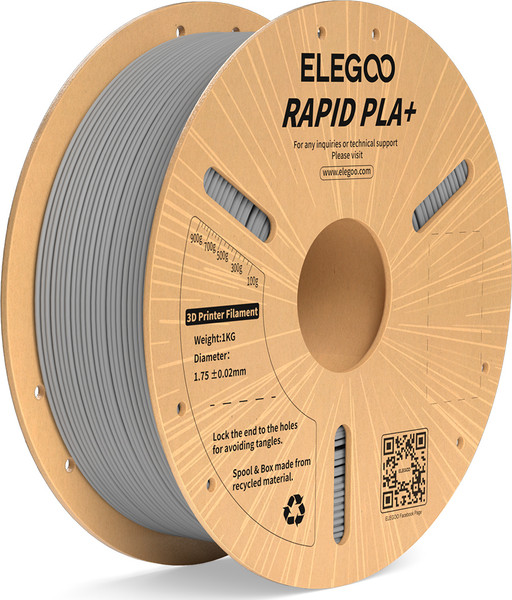Изображение товара Пластик для 3D-печати Elegoo Pla+ Rapid 50.203.0116 (1кг, серый)
