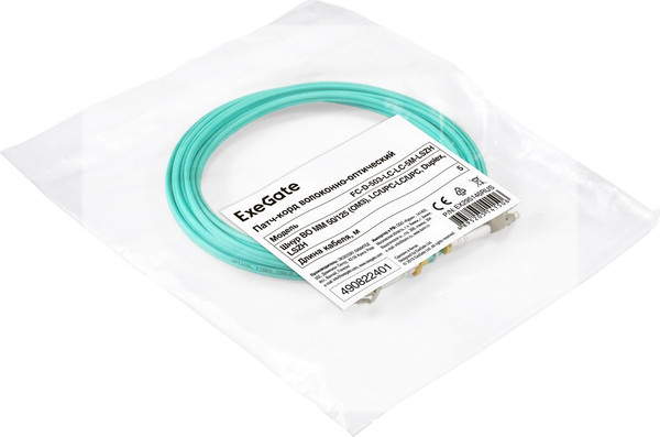 Изображение товара Кабель ExeGate FC-D-503-LC-LC-5M-LSZH / EX295146RUS (5м, зеленый)
