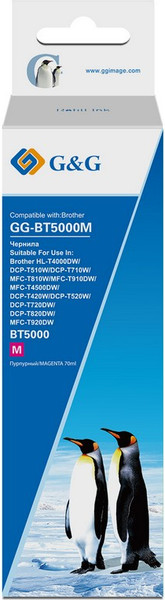Изображение товара Контейнер с чернилами G&G GG-BT5000M (70мл, пурпурный)