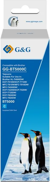 Изображение товара Контейнер с чернилами G&G GG-BT5000C (70мл, фото голубой)