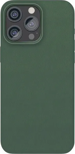 Изображение товара Чехол-накладка VLP Ecopelle Case для Apple iPhone 15 Pro / 10513009 (темно-зеленый)