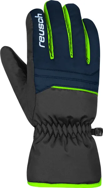 Изображение товара Перчатки лыжные Reusch Alan / 6461115_7712 (р.4.5, Black/Dress Blue/Neon Green)