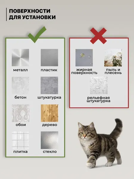 Изображение товара Когтеточка UG HOME Самоклеящаяся фетровая ФП.4-Ч (30x30см, 4шт, черный)