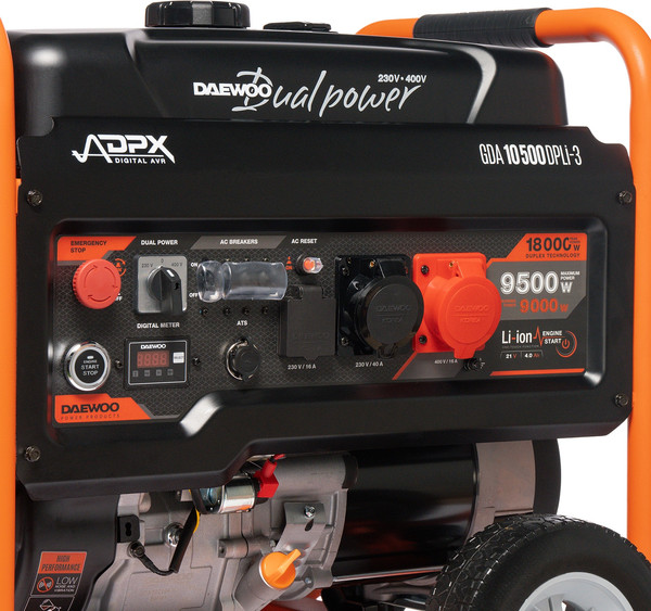 Изображение товара Бензиновый генератор Daewoo Power GDA 10500DPLi-3