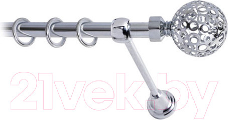 Изображение товара Карниз для штор Lm Decor Ажур 095 1р гладкий (хром, 3м)