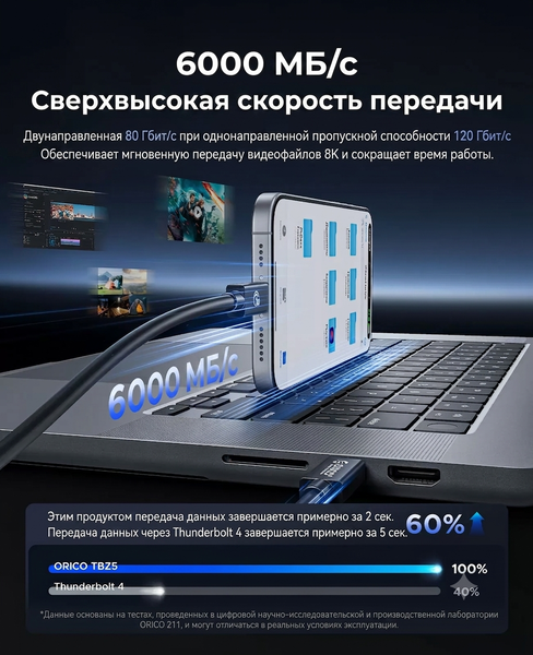 Изображение товара Кабель Orico TBZ5-10-BK-BP