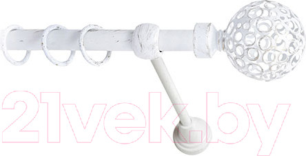 Изображение товара Карниз для штор Lm Decor Ажур 095 1р гладкий (белое золото, 3.6м)