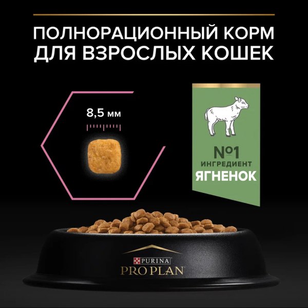 Изображение товара Сухой корм для кошек Pro Plan Delicate с ягненком (3кг)