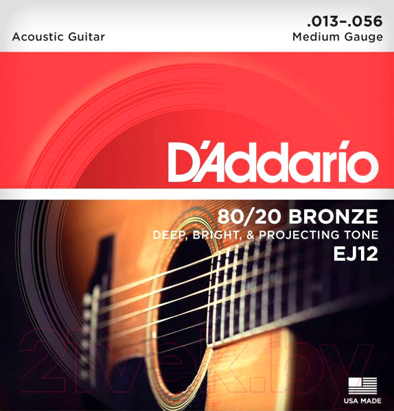 Изображение товара Струны для акустической гитары D'Addario EJ12