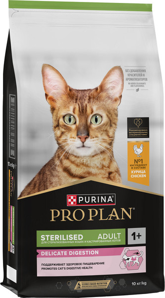 Изображение товара Сухой корм для кошек Pro Plan Adult Sterilised с курицей (10кг)