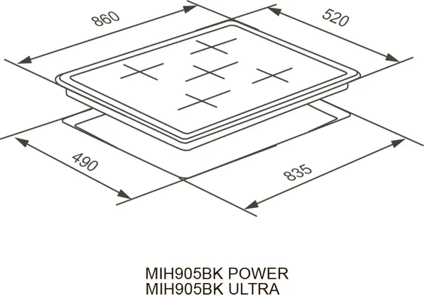 Изображение товара Индукционная варочная панель MEFERI MIH905BK Power