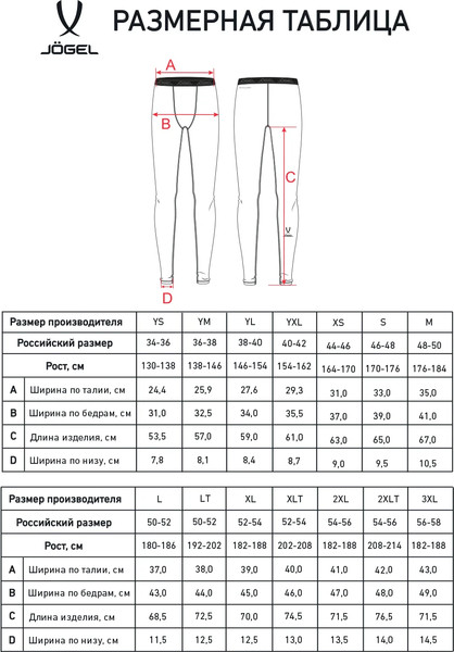 Изображение товара Тайтсы Jogel Camp PerFormDRY Baselayer Tights (темно-синий Z4, XL)