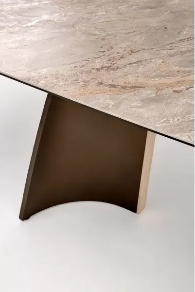 Изображение товара Обеденный стол Halmar Vesna 180-260x90 (бежевый мрамор/коричневый)