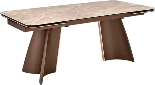Изображение товара Обеденный стол Halmar Vesna 180-260x90 (бежевый мрамор/коричневый)